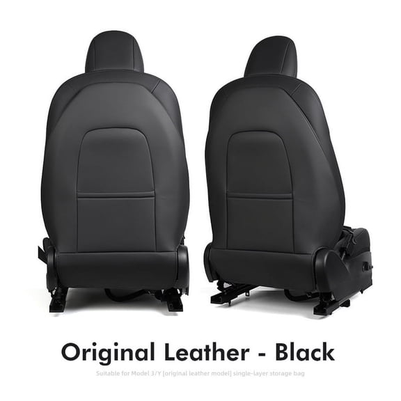 For Tesla Model 3 /Model Y Car Seat Back Protector Anti Kick Pad Leather Carbon Fiber Car Seat Anti Scratch Mats Accessories