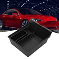 thumbnail image 1 of For Tesla Model 3/Y 2021+ 1x Car Center Console Organizer Tray Storage Box Accessories Black ABS Flocking Replace Part, 1 of 5