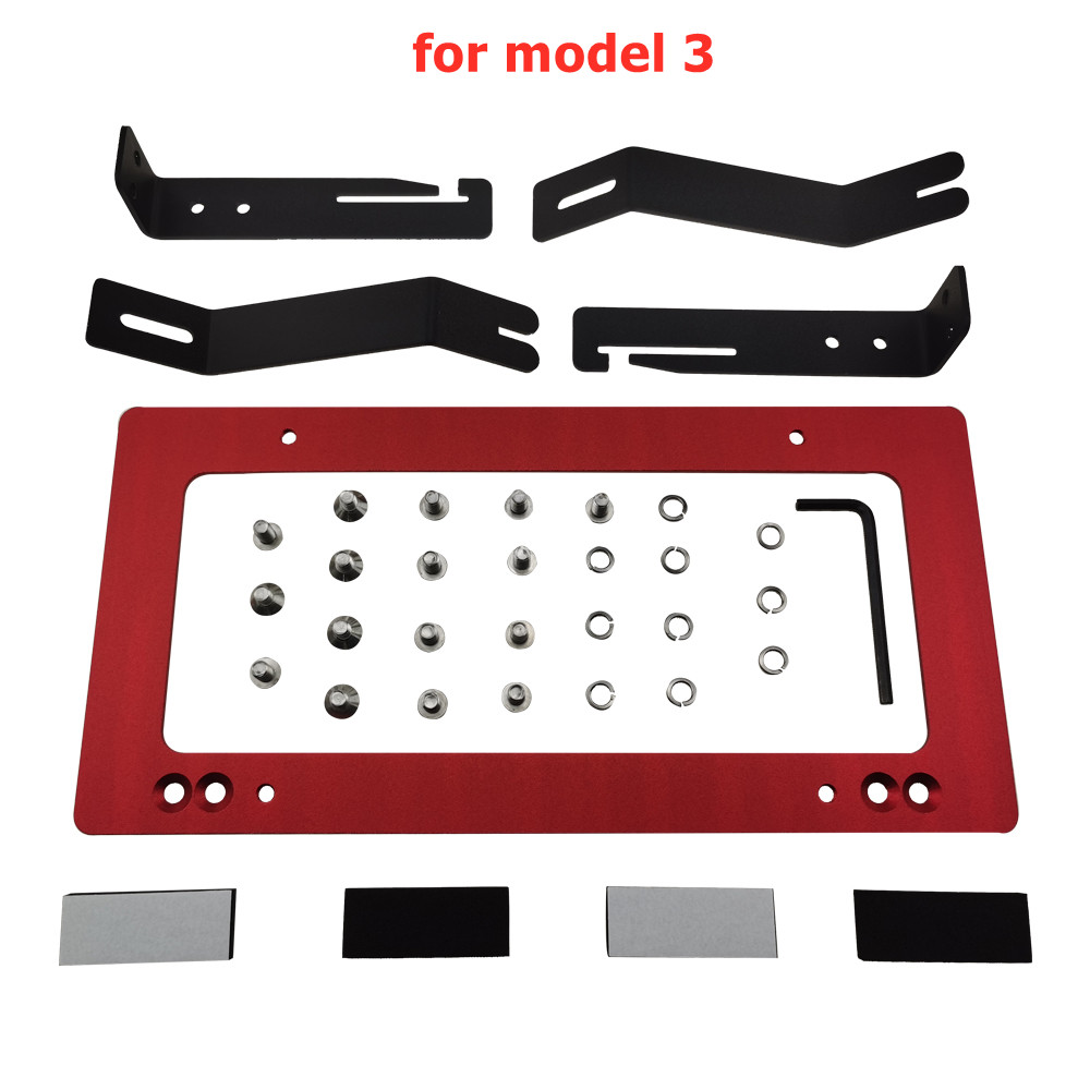 For Tesla Model 3/Y Car License Plate Frame Car Number Not Punched NO