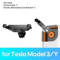 For Tesla Model 3/Y/S/X Aluminum Car Phone Holder Metal Screen Side Mount Magnetic Wireless Charger 15W Fast Charging
