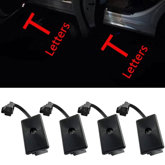For Tesla Model 3/Y/S/X Car Door Lights HD Logo Projector Puddle Lights Ultra-Bright LED 3D Laser Ghost Shadow Welcome Lights
