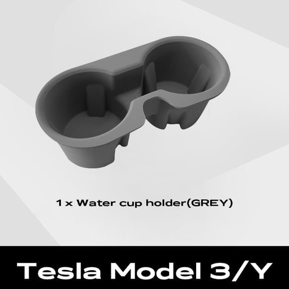 For Tesla Model Y 2021 2022 2023 Center Console Storage box Transparent Tray with Silcone Water Cup Holder Car Key Card Slot