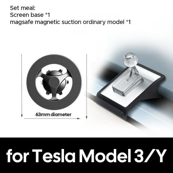 For Tesla Model Y 2024 15W Wireless Charging Magnetic Car Phone Holder Adjustable Bracket Cellphone Support Mount iphone  14 15