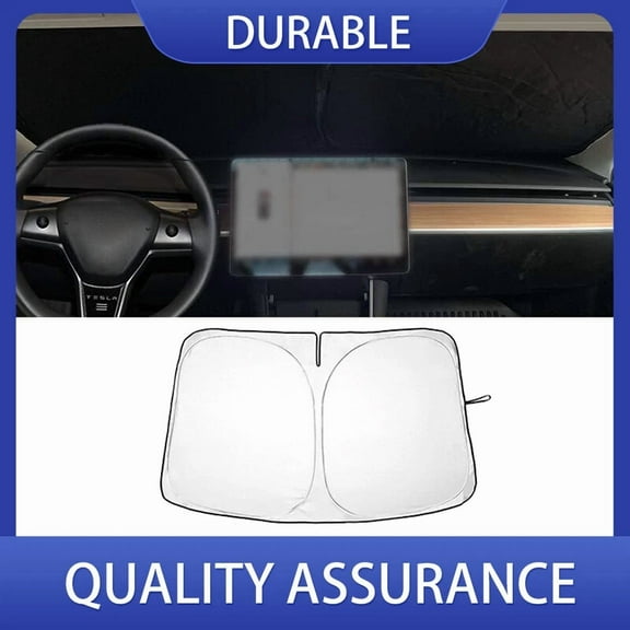 For Tesla Model Y 3 Windshield Sun Shade Front Cover Uv Visor Sunshade Foldable