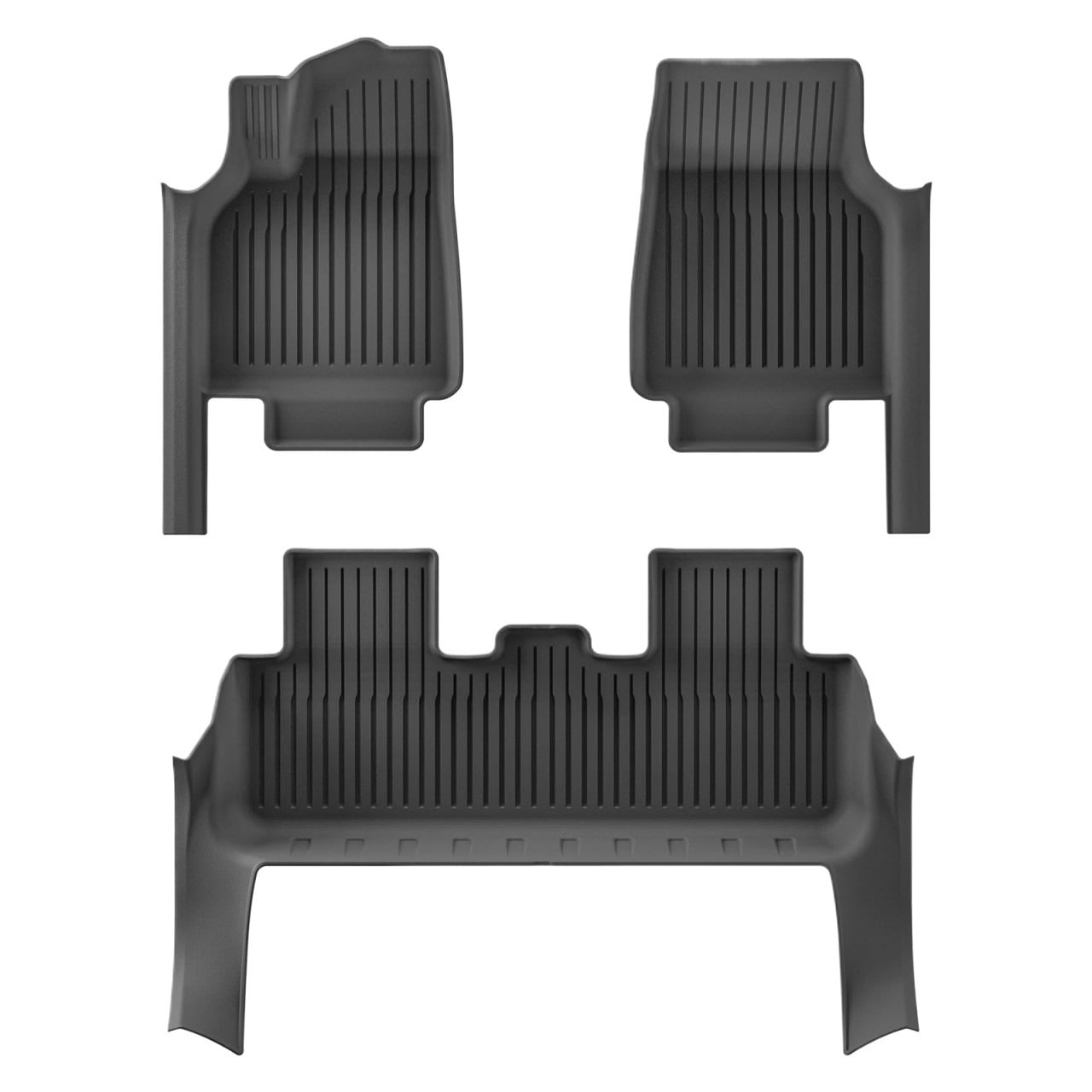 For Tesla Model Y 5seats Launch 2025+ Juniper Car Floor Mats TPE Foot Mat With Door Sill Protective Cover Black