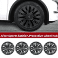 thumbnail image 1 of For Tesla Model Y Hubcaps 19" Full Coverage 4Pcs Matte Black Wheel Covers USA, 1 of 18