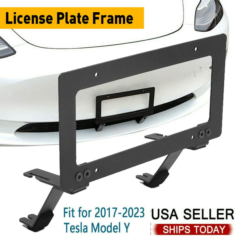 For Tesla Model Y No Drilling Front License Plate Frame Mount