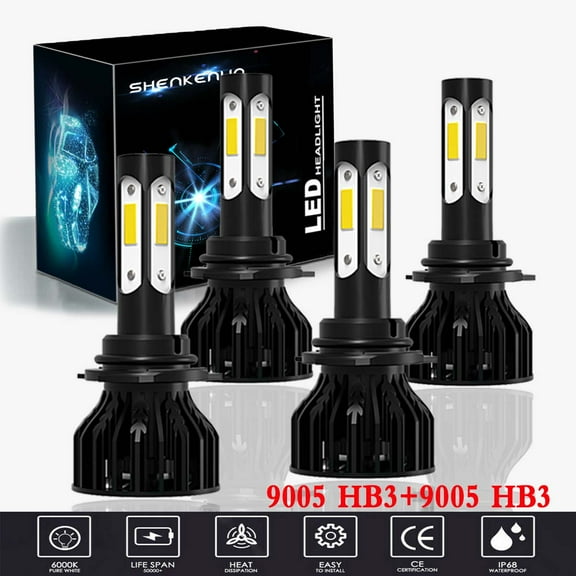 For Tesla S 2012-2018 Headlights,9005 HB3 LED High/Low Beam Bulbs 4pc