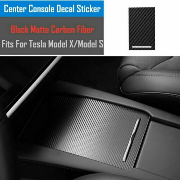 For Tesla for Model X/S Carbon Fiber Center Console Wrap Vinyl Sticker Trim