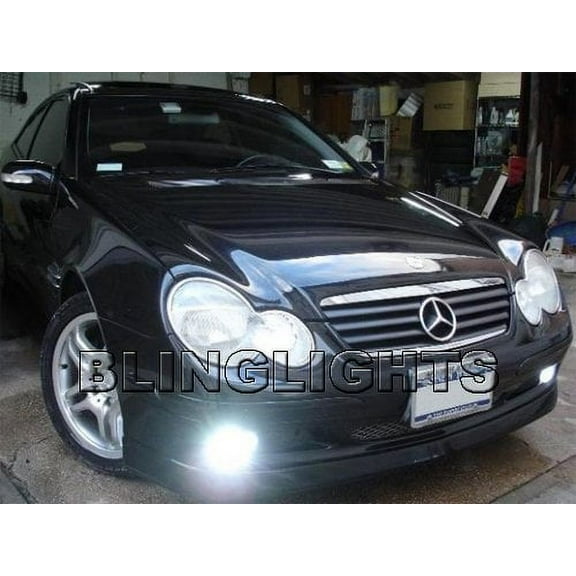 For The 2004 Mercedes C230K Kompressor Sports Coupe Foglamps Foglights Fog Lamps Lights C 230K C230 K W203