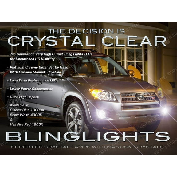 For 2009-2012 Toyota RAV4 LED Fog Lamps Driving Lights Kit