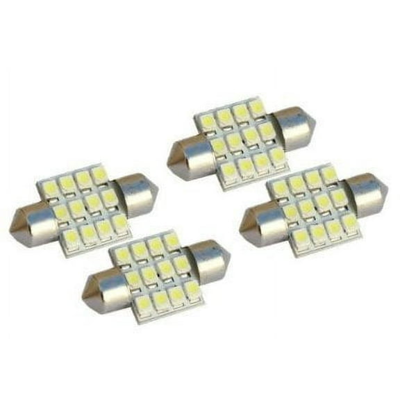 For The 4x White LED Dome Light Bulbs DE3175 DE3021 DE3022 3175 Festoon Dome Lamps 31mm(1.25")