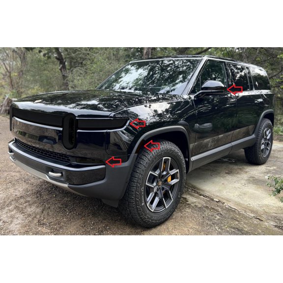 For The BlingLights Tinted Headlight Protective Film Covers for Rivian R1T R1S R1X
