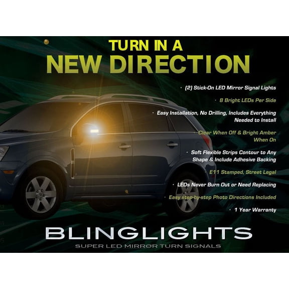 For The Chevrolet Chevy Captiva Sport Side Mirror LED Turnsignals Lights Turn Signals Mirrors LEDs Signalers