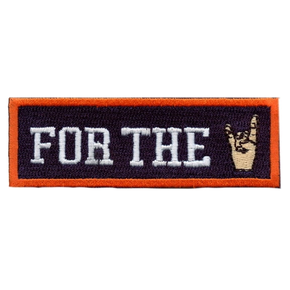 For The H Hand Box Logo Embroidered Iron On Patch Houston Sports Team Slogan