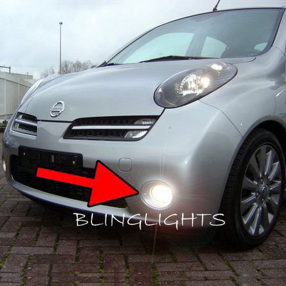 For The Halo Angel Eye LED Fog Lights for 2003-2010 Nissan Micra K12 K12c