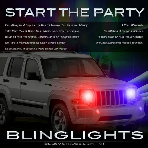 For The Jeep Liberty KJ KK Head or Tail Lamps Xenon Strobe Light Kit
