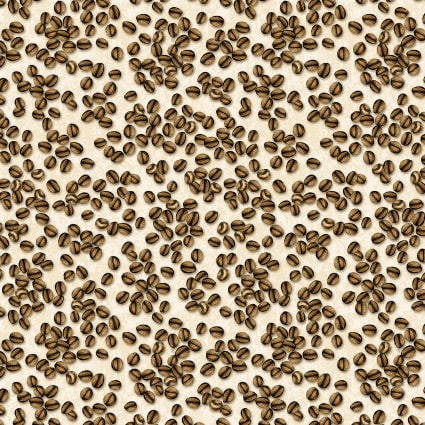 For The Love Of Coffee Little Coffee Beans Cotton Fabric