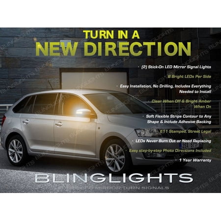 For The Skoda Rapid LED TurnSignal Side Mirror Lights Signaler Å koda Blinker Lamp Set