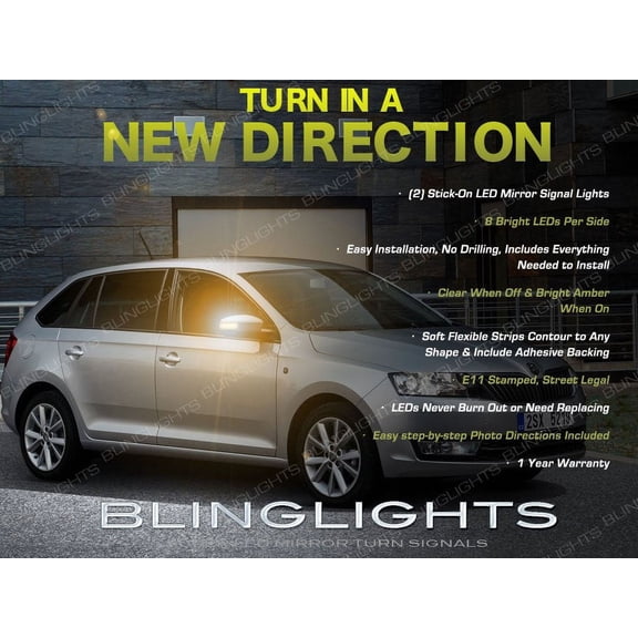 For The Skoda Rapid LED TurnSignal Side Mirror Lights Signaler koda Blinker Lamp Set
