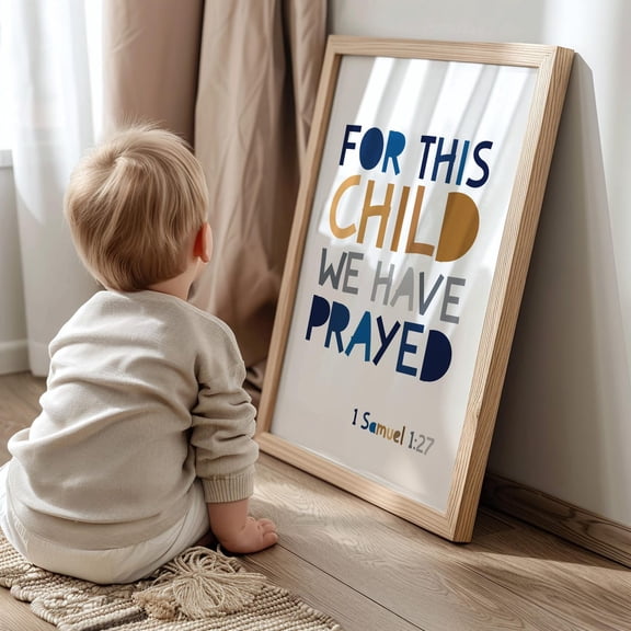 For This Child Prayed Christian Wall Art