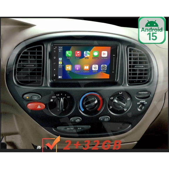 For Toyota 2000-2006 Tundra 2+32GB Android 15 CarPlay Radio GPS WiFi Wireless FM