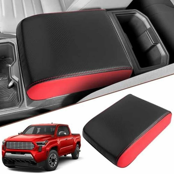 For Toyota 2024 Armrest Cover , Armrest Box Set Center Console Cushion (Red) New