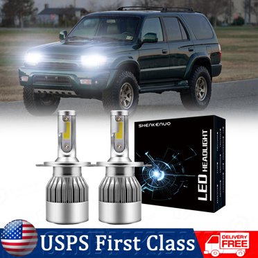 2PCS H4 LED Headlight Bulbs 6000K White For Toyota 4Runner 1996-2002 - High/Low Beam Direct Fit