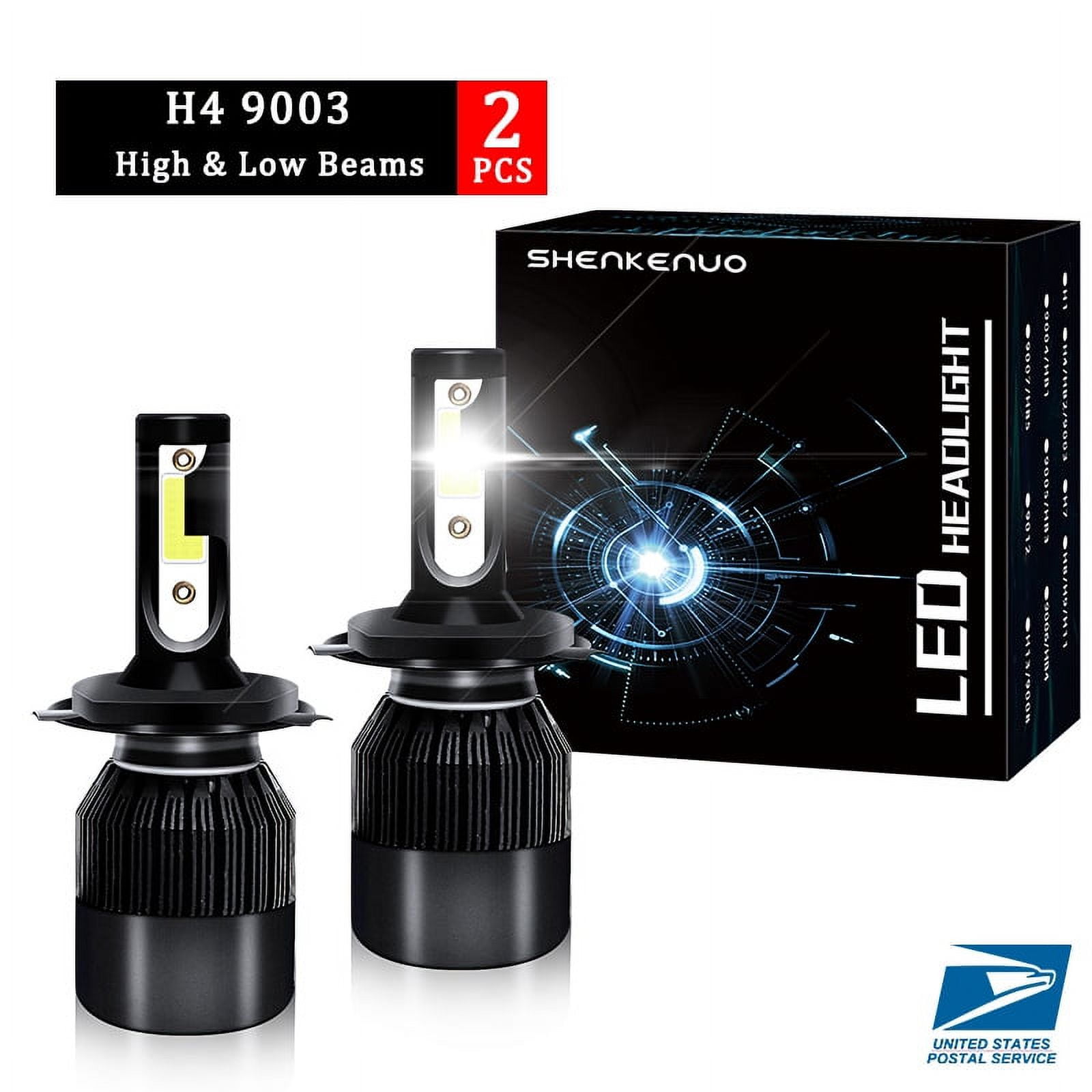 SHENKENUO LED Headlight Kit H4 9003 6000K High/Low Beam For 1996-2002 Toyota 4Runner