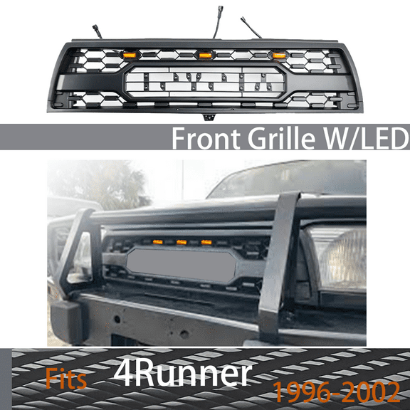For Toyota 4Runner 1996-2002 TRD Style W/LED Front Grill