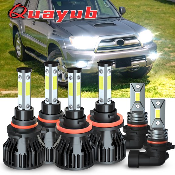For Toyota 4Runner 2006 2007 2008 2009 LED Headlights High/Low +Fog Lights Bulbs