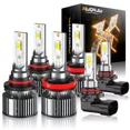 thumbnail image 1 of For Toyota 4Runner 2006 2007 2008 2009 LED Headlights High/Low +Fog Lights Bulbs, 1 of 12