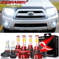 thumbnail image 1 of For Toyota 4Runner 2006-2009 LED Front Headlight High Low Beam Fog Light Bulbs Kit 6000K White 6 Pack, 1 of 18