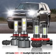 thumbnail image 1 of For Toyota 4Runner 2010 2011 2012 2013 2014-2020 - 4x Combo LED 9005+H11 Headlight Bulbs Kit White, 1 of 16