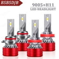 thumbnail image 1 of For Toyota 4Runner 2010-2020 Combo 4x LED Headlight High Low Beam Bulbs White, 1 of 12