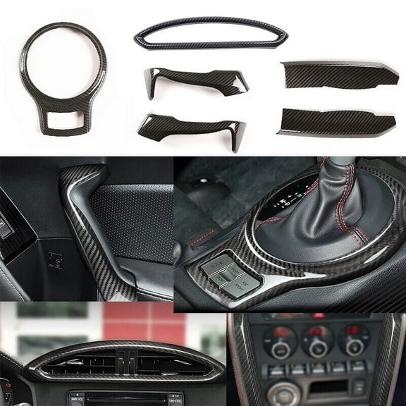 For Toyota 86 Scion FR-S Subaru BRZ ABS Carbon Interior Accessories Cover Trim