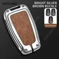 thumbnail image 1 of For Toyota A 2/3/4 buttons key case Chr Rav4 Avensis Land Cruiser 200 Prado Crown Prius Aygo Camry  Zinc alloy+leather Key Case, 1 of 28