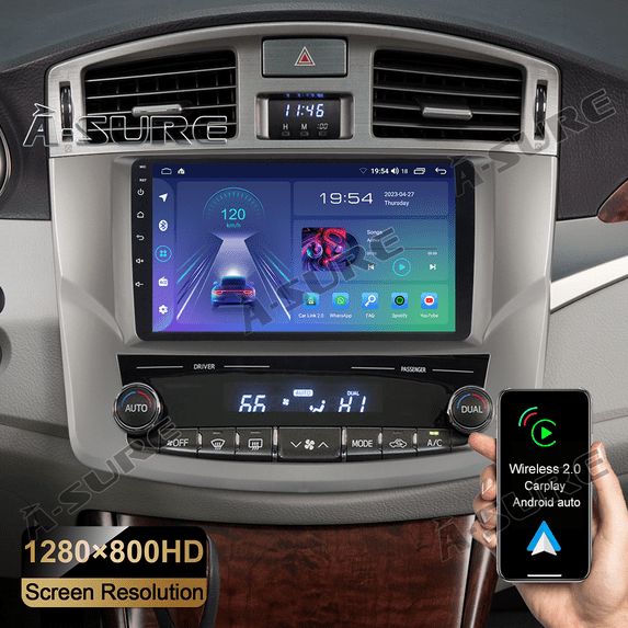 For Toyota Avalon 2011-2012 Android 12 Apple CarPlay Car Radio Stereo 2+32GB Support GPS WIFI Bluetooth USB RDS DSP