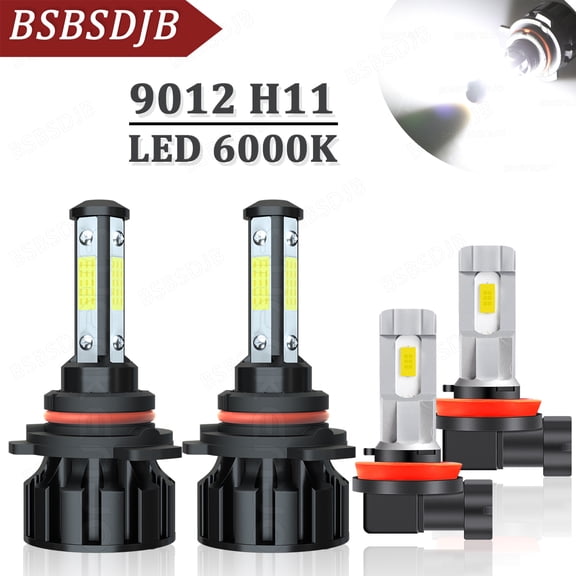 For Toyota C-HR/CH-R 2018 - 6000K Cold White LED Headlight + Fog Light Bulbs