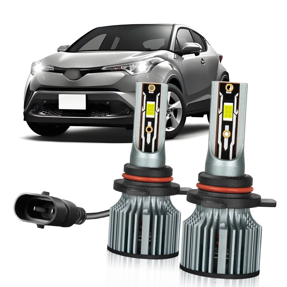 chr BSBSDJB LED Headlight Bulbs, 9012 HIR2 High Low Beam, White