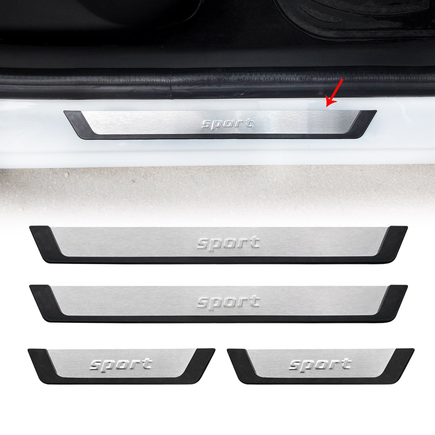 For Toyota CHR RAV4 Door Sill Cover Protector Guard Flexible Steel