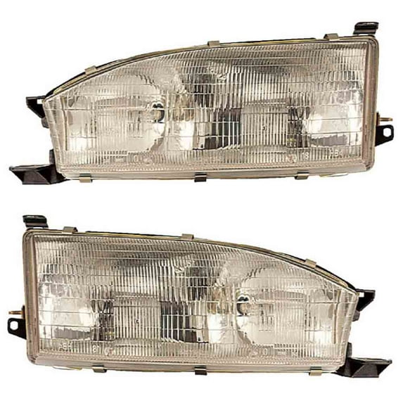 For Toyota Camry 1992 1993 1994 Pair Headlights - BuyAutoParts
