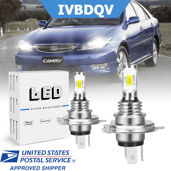 For Toyota Camry 1997-1999 LED Headlight Bulb H4 High/Low Beam 2Pcs 6500K Super Bright White