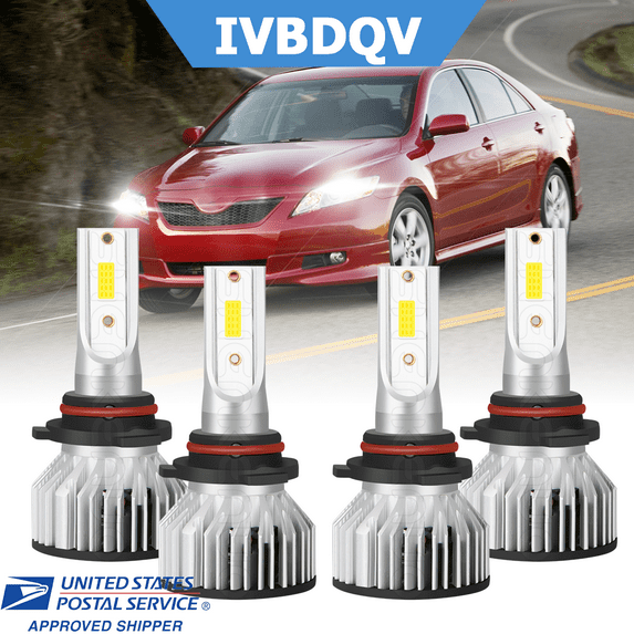For Toyota Camry 2000-2006 LED Headlights Bulbs 9005 High & 9006 Low Beam Combo Kit 4Pcs 6000K White