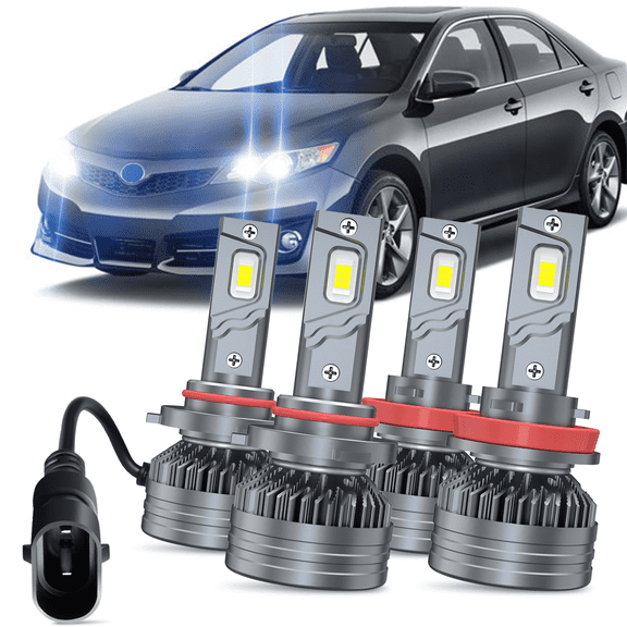 For Toyota Camry 2007-2011 2012 2013 2014 2015 2016 2017 2018 LED Headlight Bulbs 9005 H11 High&Low Beam 4pcs