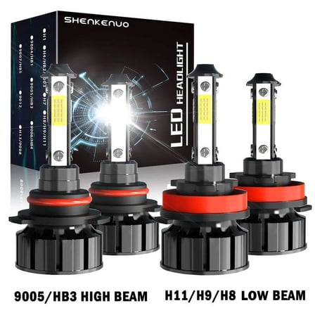For Toyota Camry 2007-2011 2012 2013 2014 2015 2016 2017 2018 Led Headlight Bulbs 9005 H11 High&Low Beam 4pcs
