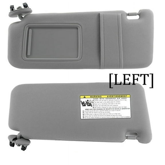 For Toyota Camry 2007-2011 Left Driver Side Sun Visor Without Sunroof Gray 7432006780B0