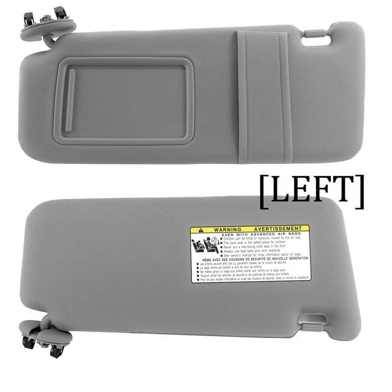 For Toyota Camry 2007 2011 Left Driver Side Sun Visor Without Sunroof Gray 7432006780B0