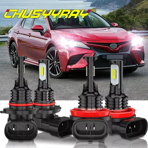 For Toyota Camry 2007-2017 2018 LED Headlight High Low Beam Bulbs Kit 6000K White Ultra Brighter 4x
