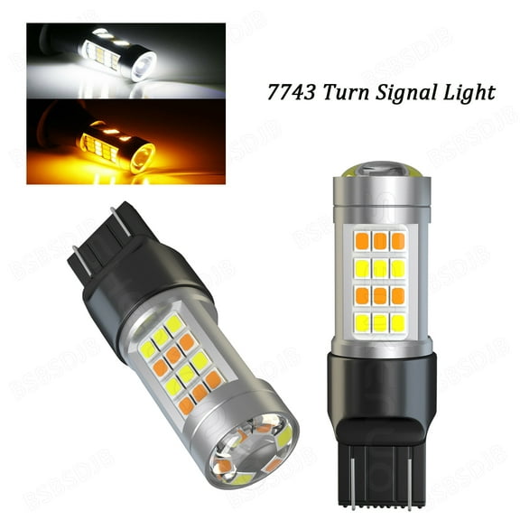 For Toyota Camry 2010-2019 2x Switchback White Amber LED Turn Signal Light Bulbs